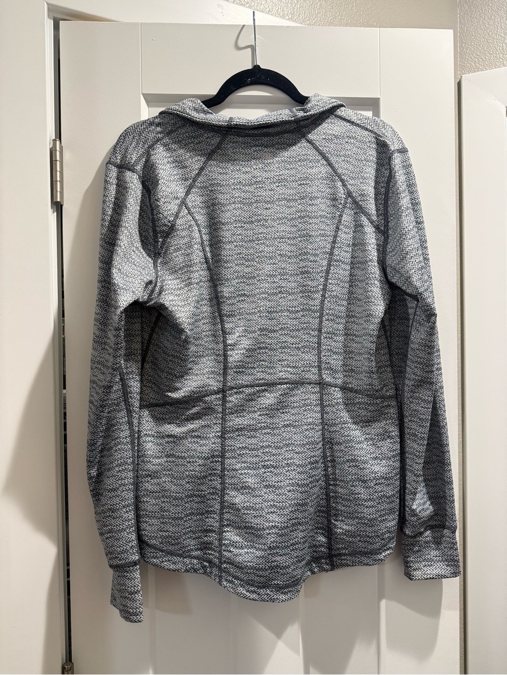 Tangerine Heather Gray Lightweight Zip Jacket with Orange Trim - Picture 2 of 4